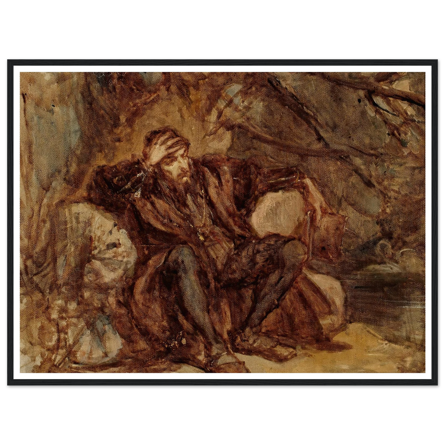Sigismund Augustus in the Vilnius garden, sketch (1865) Art Print | Jan Matejko-Quipham Collections