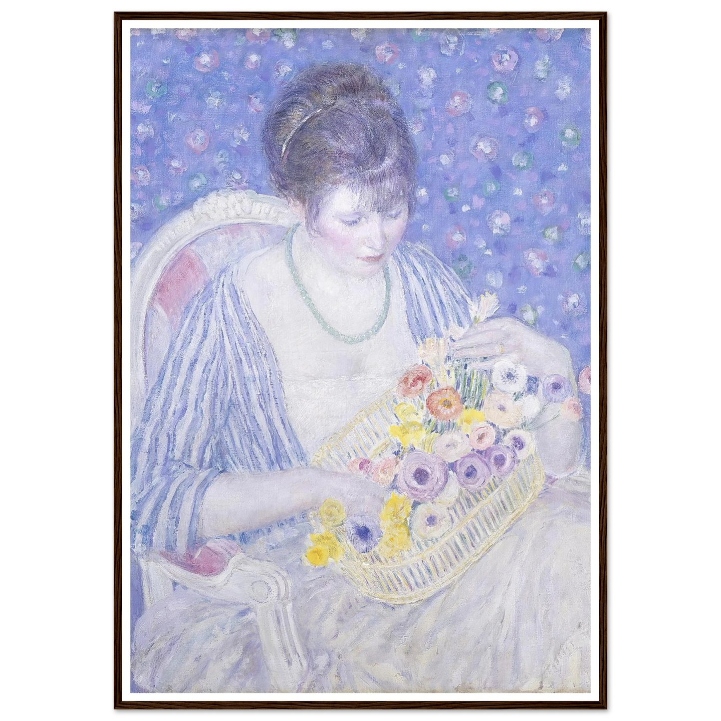 The Basket of Flowers (c. 1913-1917) Art Print | Frederick Carl Frieseke-Quipham Collections