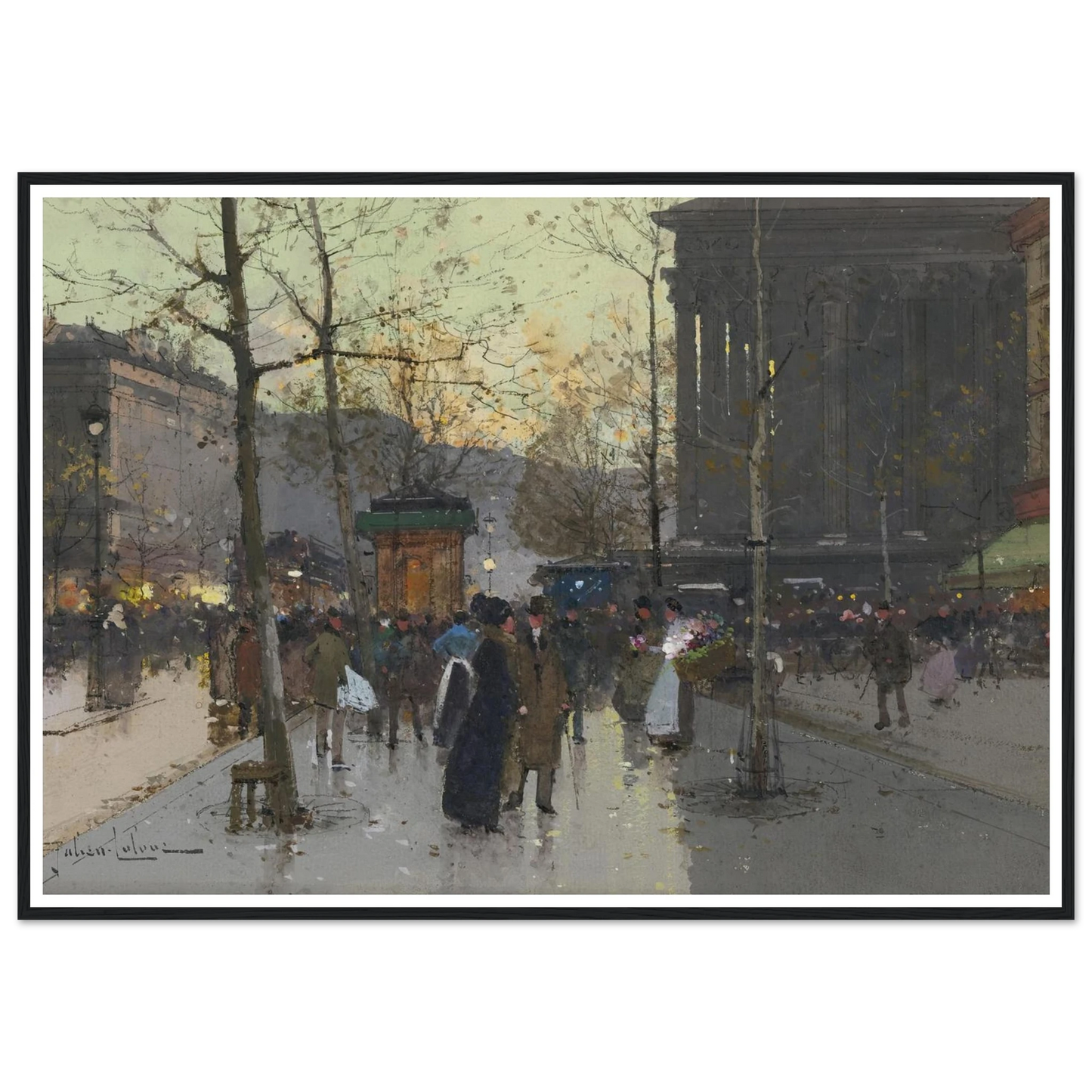 Marché de Fleurs, la Madeleine Art Print | Eugene Galien Laloue-Quipham Collections