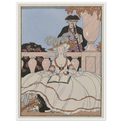 La Leçon bien apprise (1919) Art Print | George Barbier-Quipham Collections