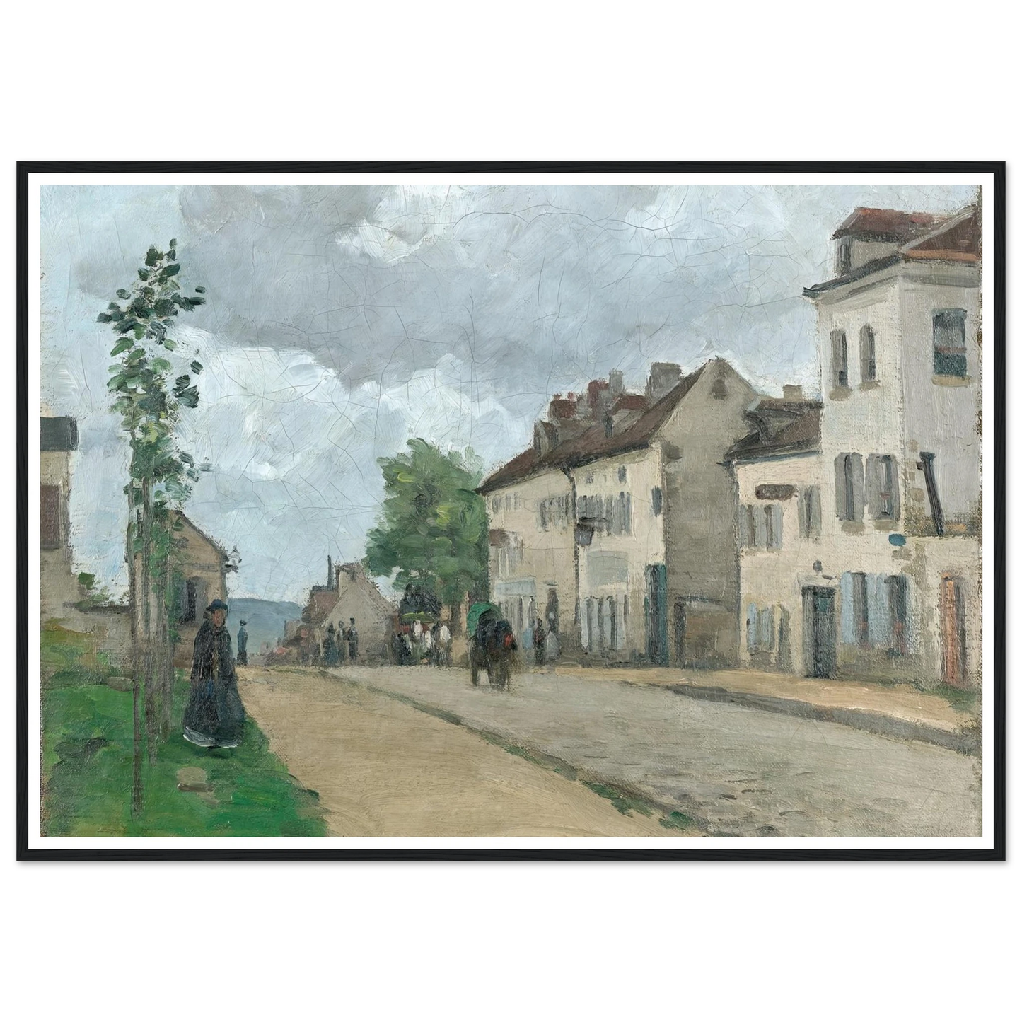 Straße in Pontoise (Rue de Gisors) (1868) Art Print | Camille Pissarro-Quipham Collections