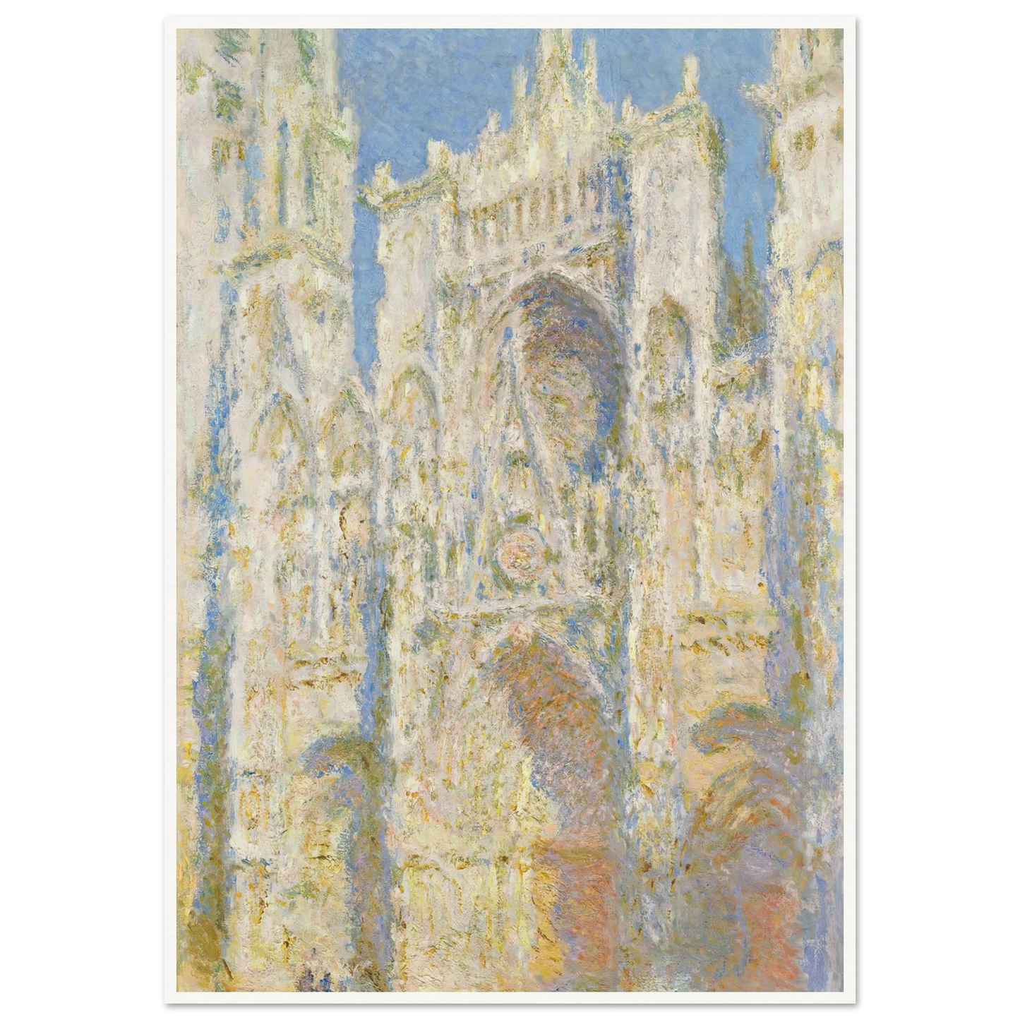 Rouen Cathedral, West Façade, Sunlight (1894) Art Print | Claude Monet-Quipham Collections