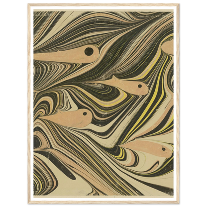 Marmorpapier (mit Fischmotiven) (1903 - 1907) Art Print | Josef Hoffmann-Quipham Collections