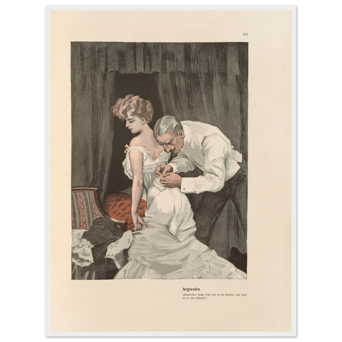 Argwohn (1908) Art Print | Ferdinand Freiherr von Reznicek-Quipham Collections