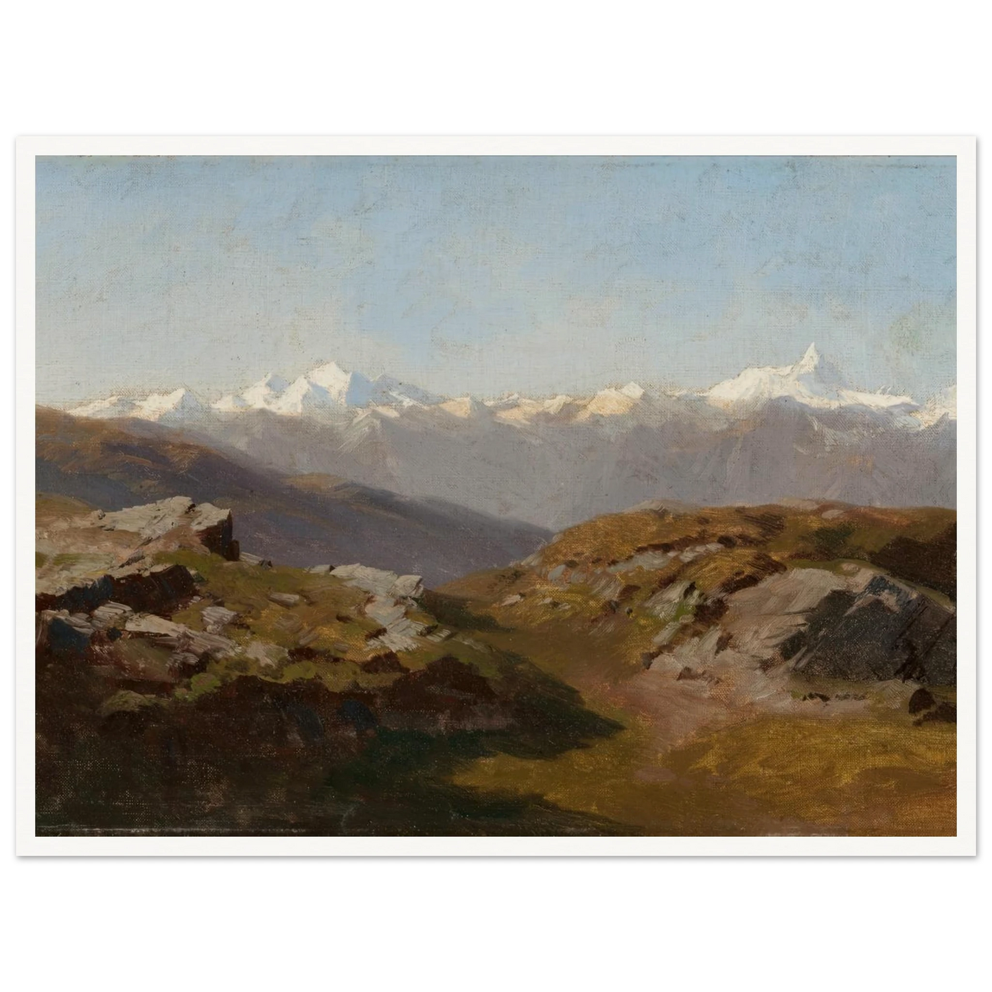 Snow-Capped Peaks Art Print | Hermann Ottomar Herzog-Quipham Collections