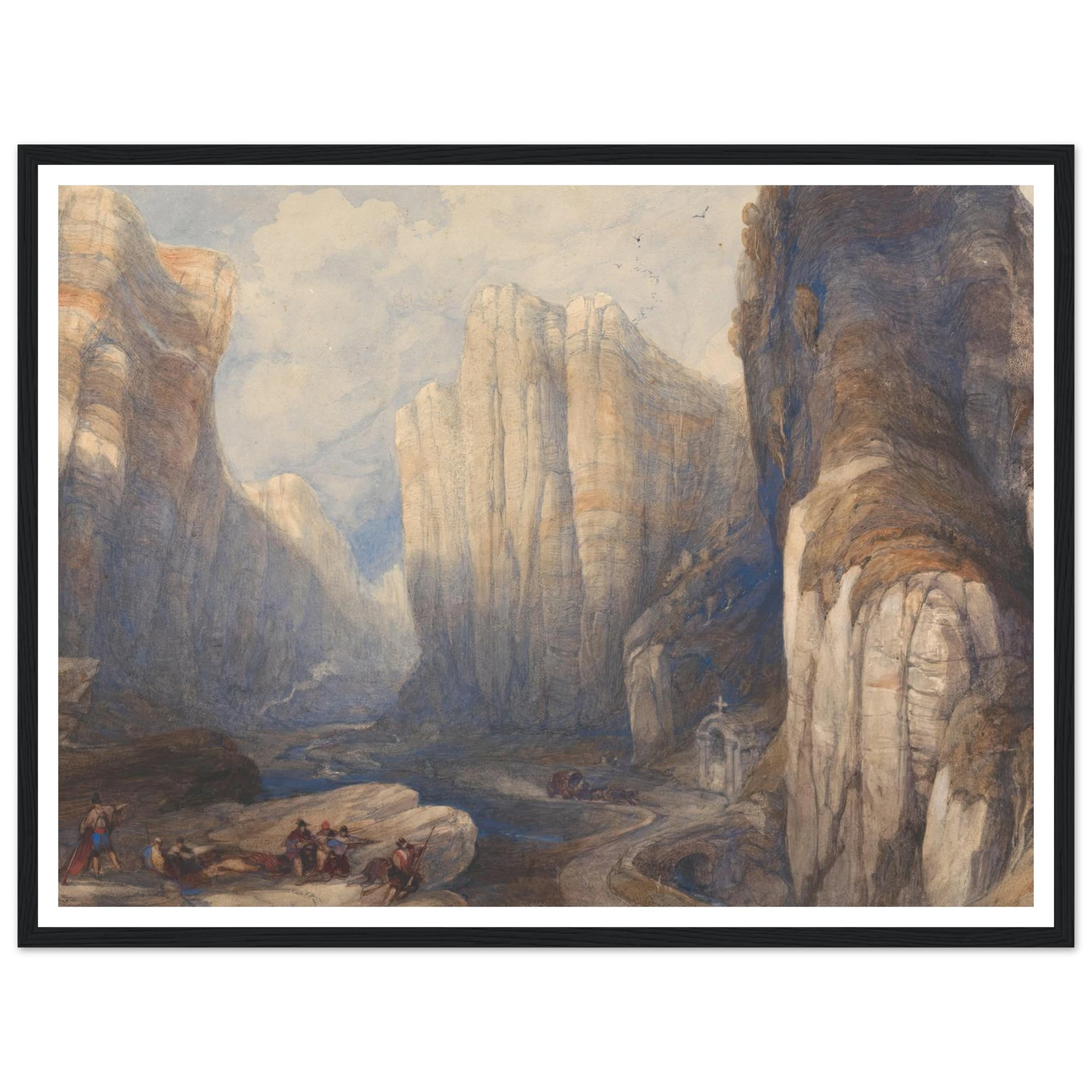 The Pass of Pancorbo, The Pyrenees Art Print | David Roberts-Quipham Collections