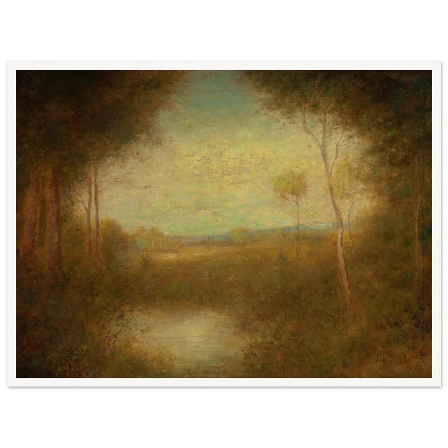 View from the Woods (1891) Art Print | Alexander Helwig Wyant-Quipham Collections