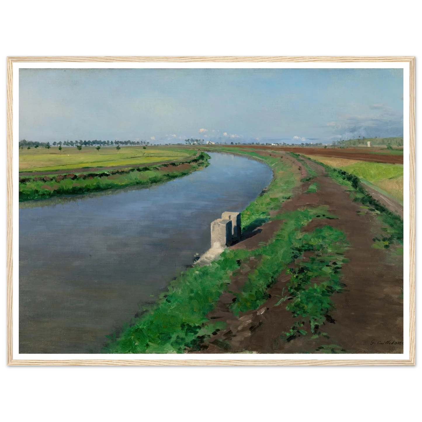Banks of a Canal, near Naples (c.1872) Art Print | Gustave Caillebotte-Quipham Collections