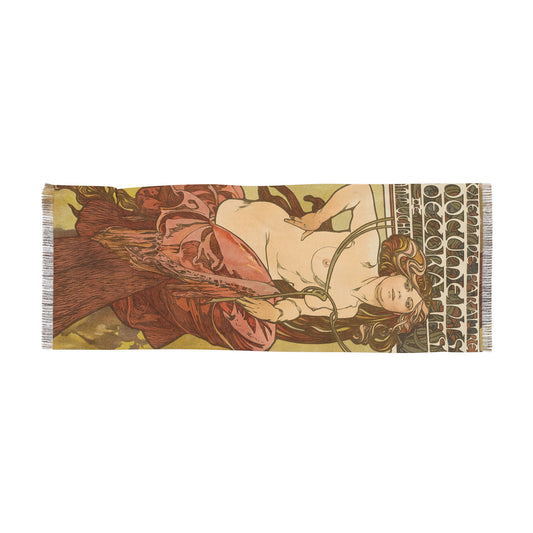 Illustration of Draped Woman | Alphonse Mucha Scarf – Art Nouveau Scarf-Quipham Collections