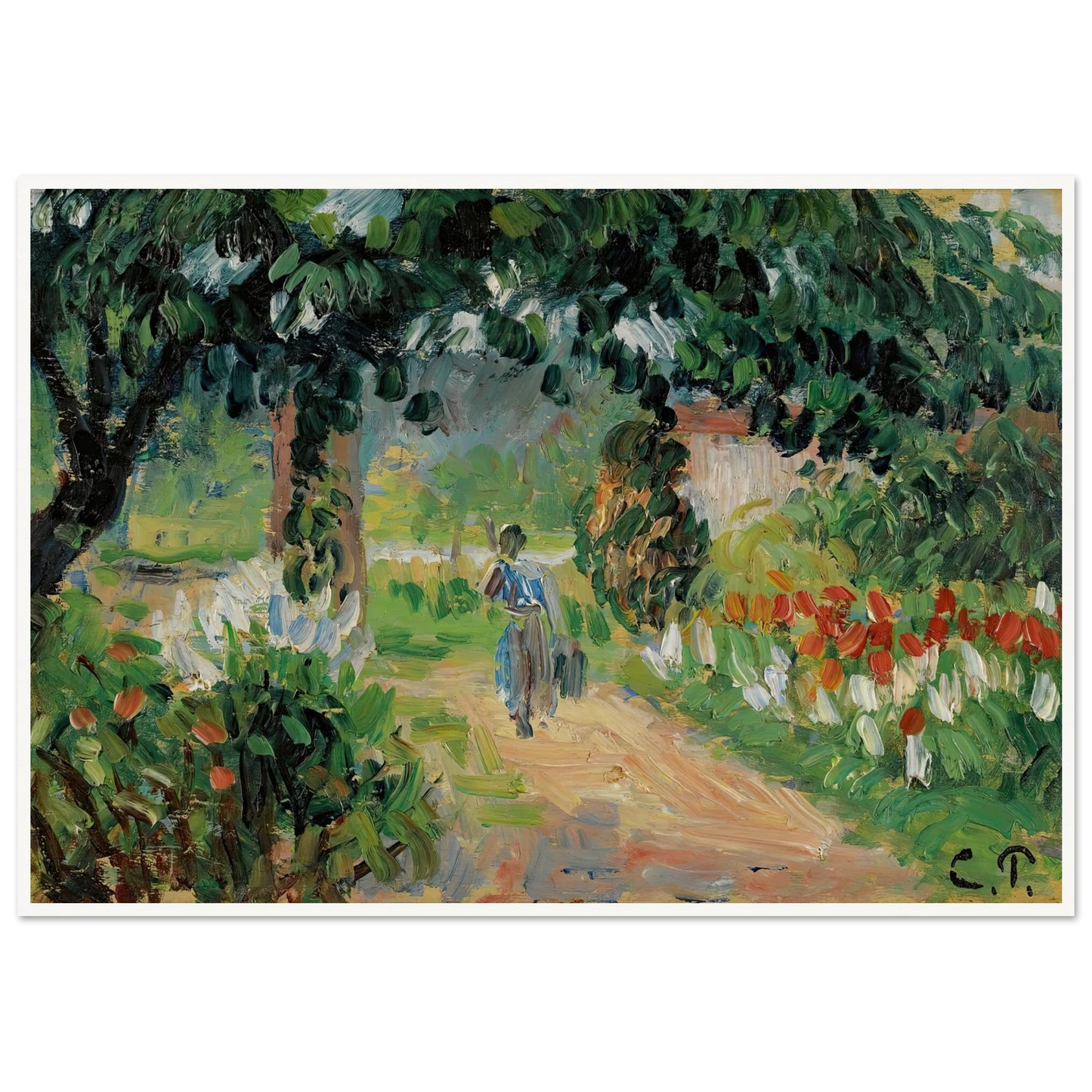 L’allée Du Jardin D’eragny (circa 1899) Art Print | Camille Pissarro-Quipham Collections