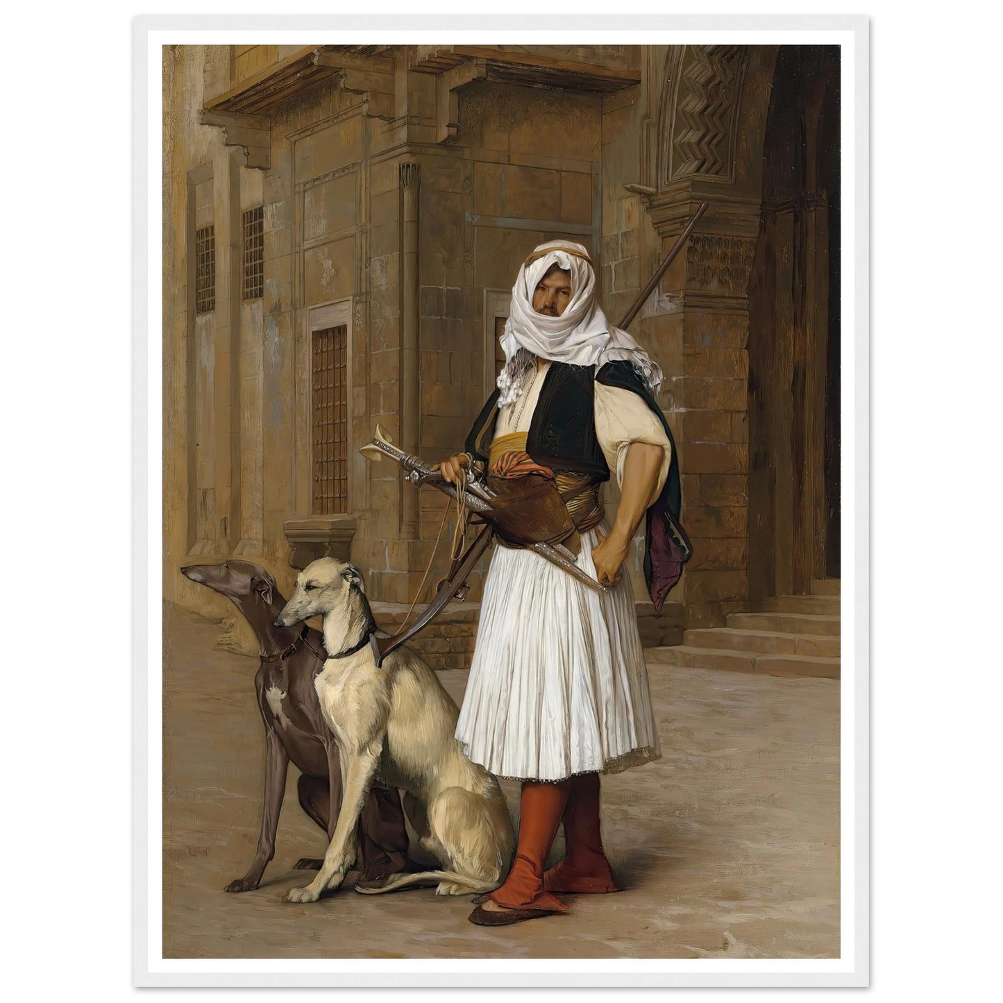 Arnaut and two Whippets (1867) Art Print | Jean Leon Gerome-Quipham Collections
