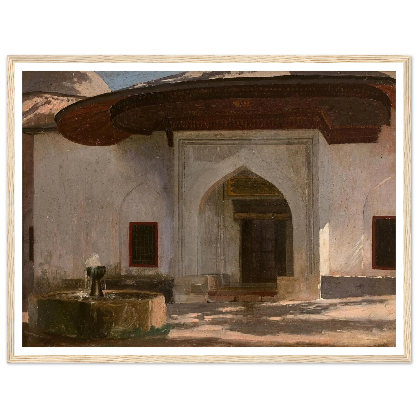 Fontaine à l’entrée d’un monument, probablement en Egypte Art Print | Jean Leon Gerome-Quipham Collections