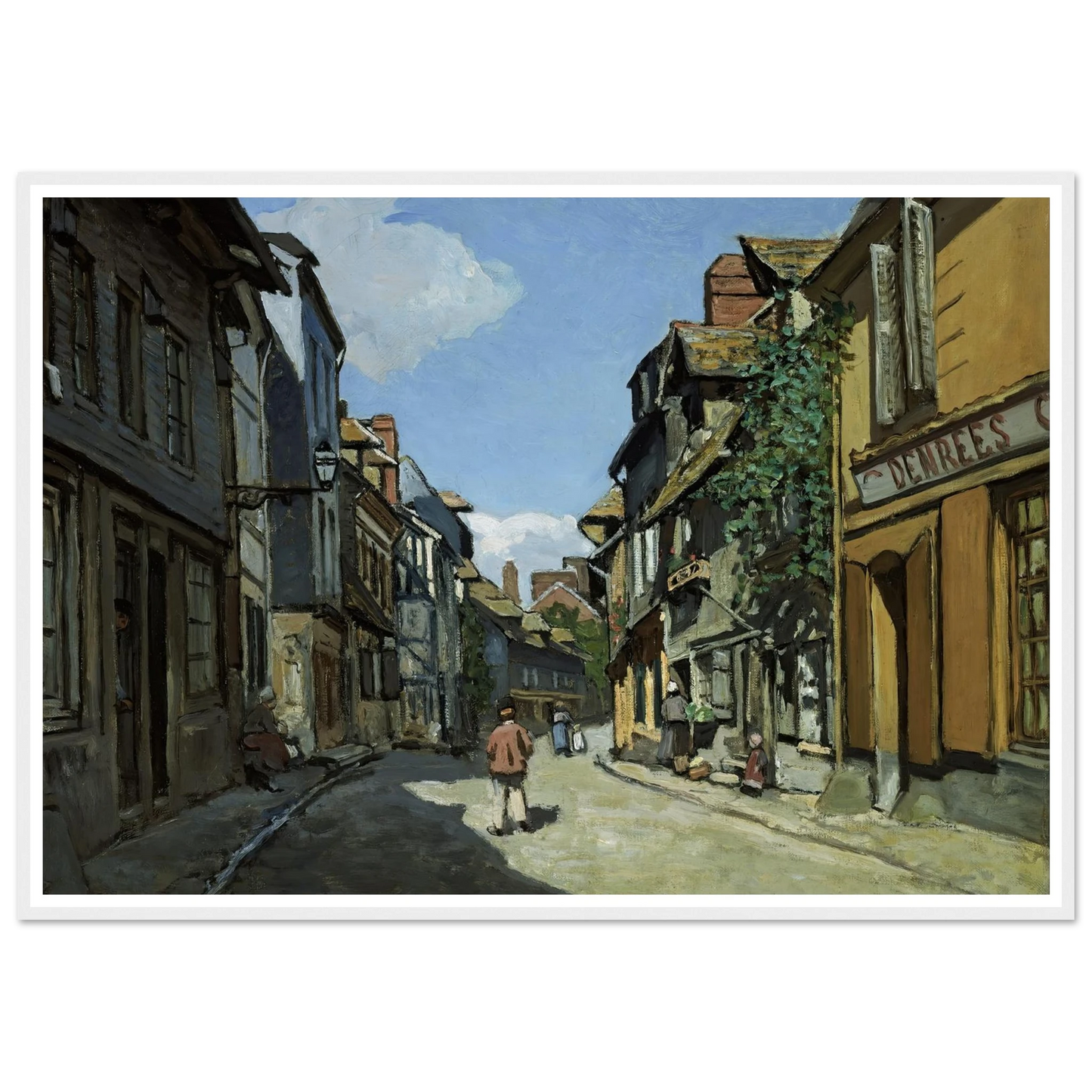 Rue de la Bavole, Honfleur (1864) Art Print | Claude Monet-Quipham Collections