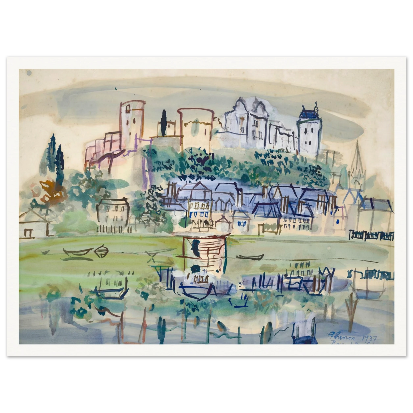 Chinon (1937) Art Print | Raoul Dufy-Quipham Collections