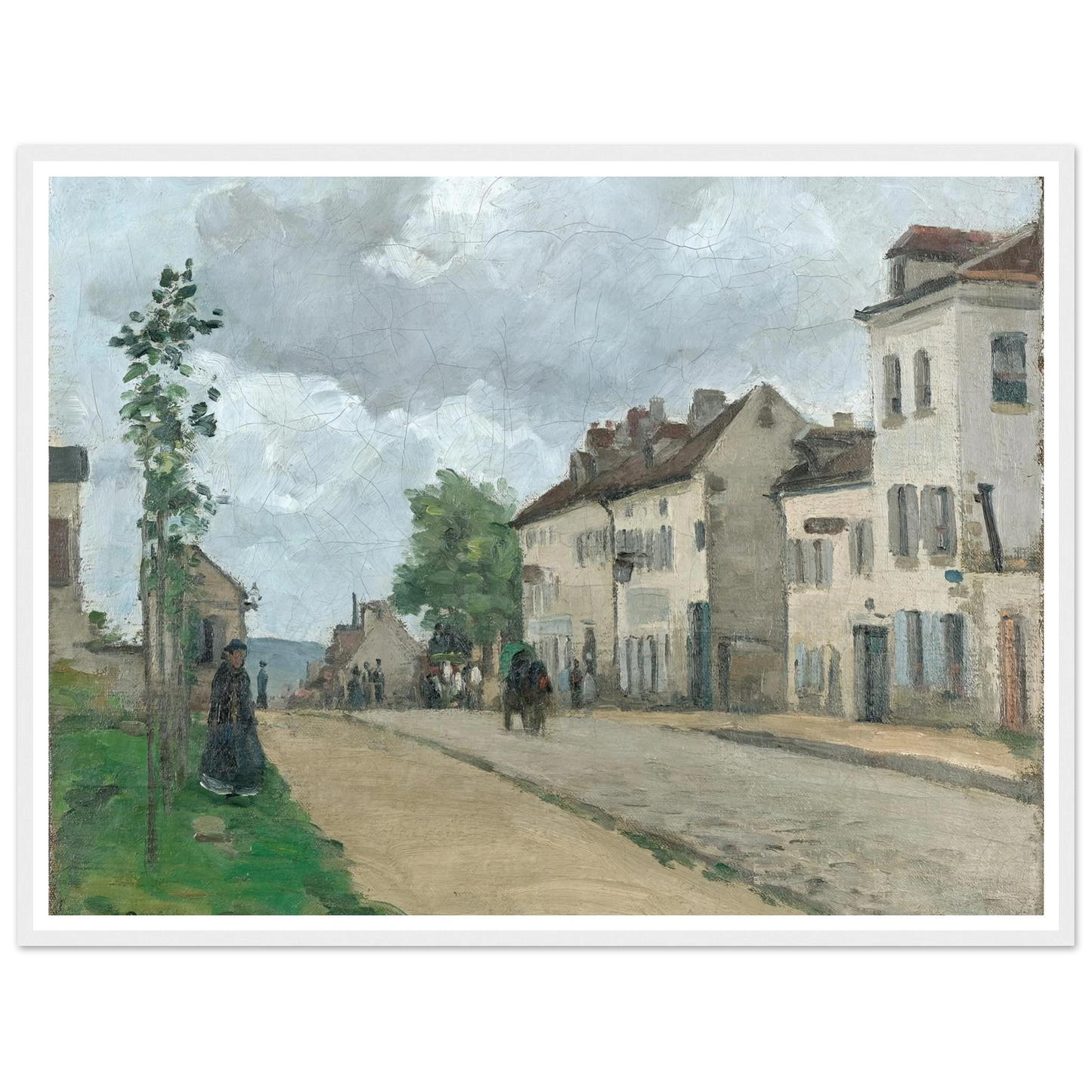 Straße in Pontoise (Rue de Gisors) (1868) Art Print | Camille Pissarro-Quipham Collections