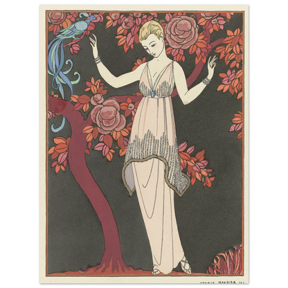 L’Arbre de science _Robe du soir de Doeuillet (1914) Art Print | George Barbier-Quipham Collections