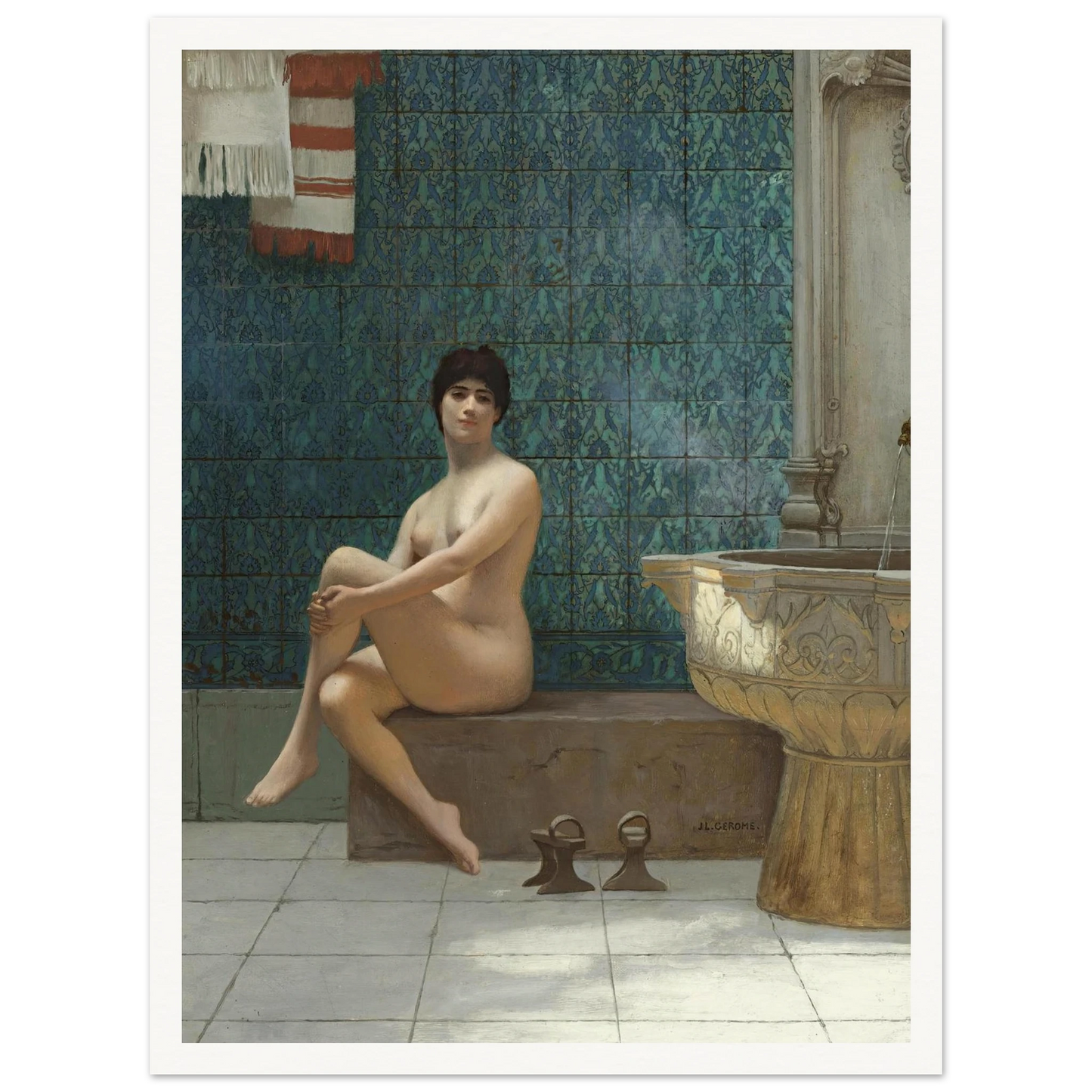 Baigneuse À La Piscine De Brousse Art Print | Jean Leon Gerome-Quipham Collections