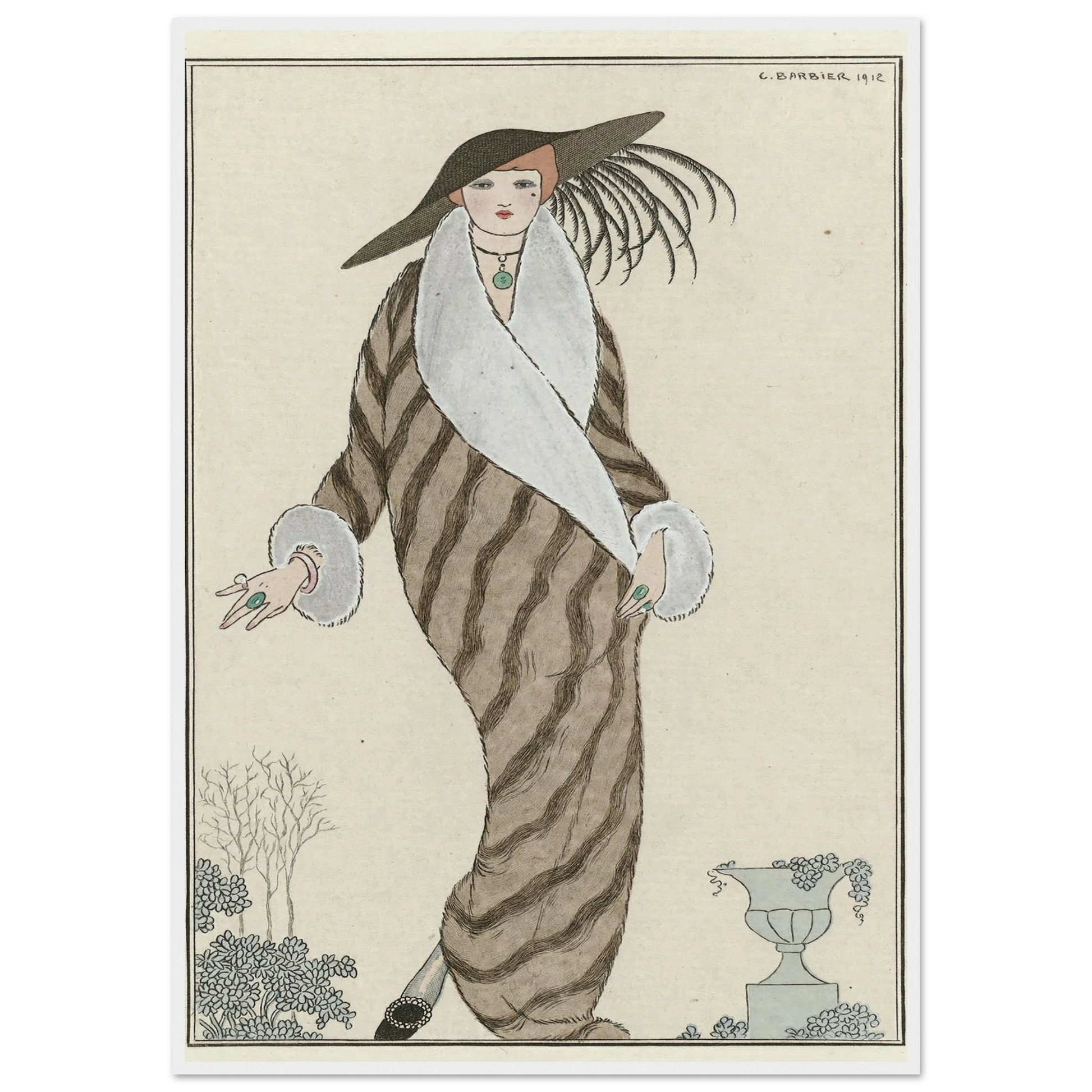 Manteau de Zibelin (1912) Art Print | George Barbier-Quipham Collections