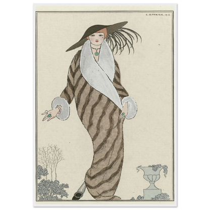 Manteau de Zibelin (1912) Art Print | George Barbier-Quipham Collections