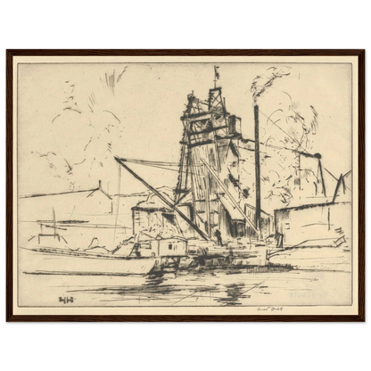 Bridgeport Docks (probably 1918) Art Print | Ernest Haskell-Quipham Collections