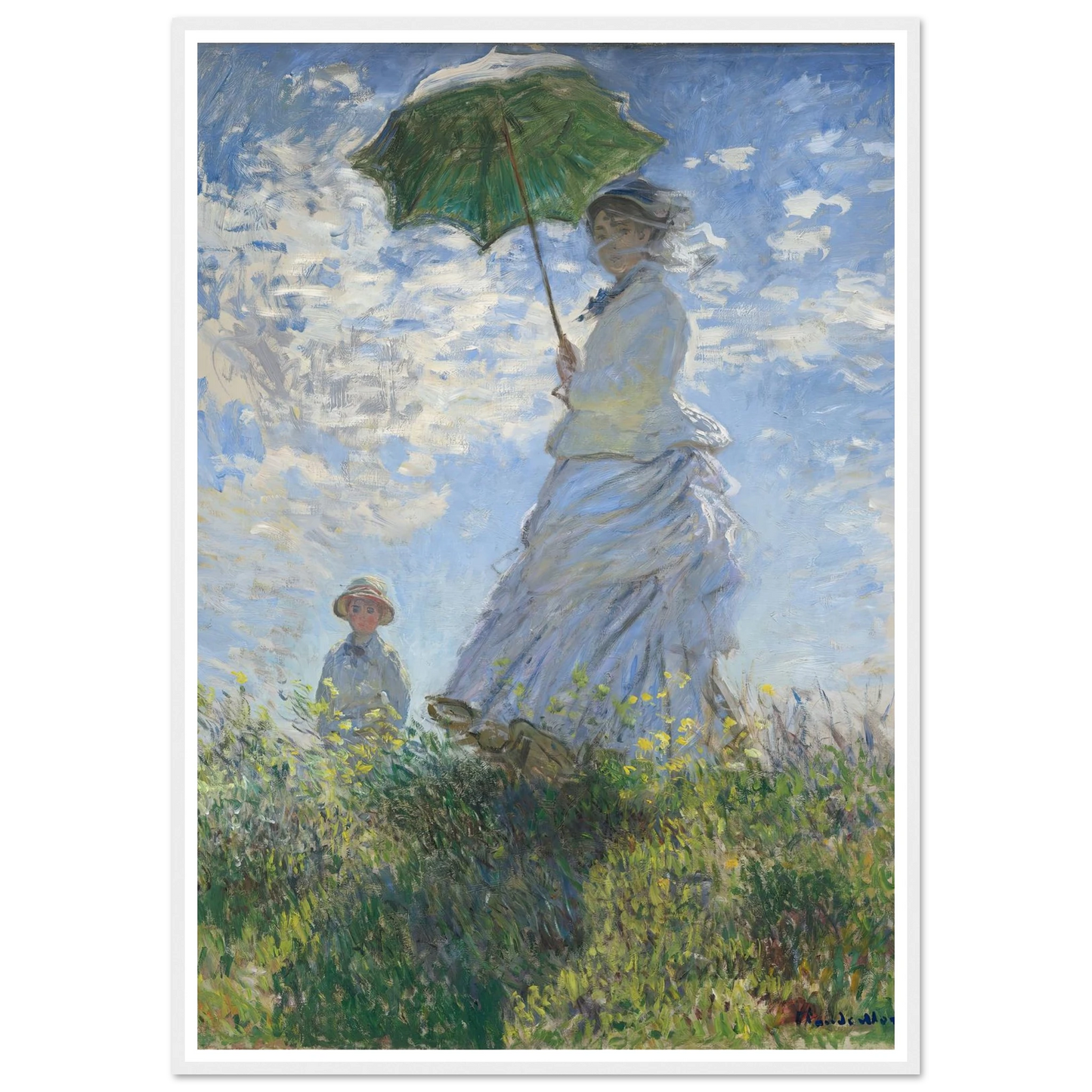 Woman with a Parasol – Madame Monet and Her Son (1875) Art Print | Claude Monet-Quipham Collections