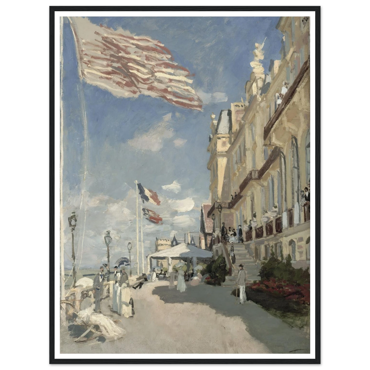 Hôtel des roches noires. Trouville (1870) Art Print | Claude Monet-Quipham Collections