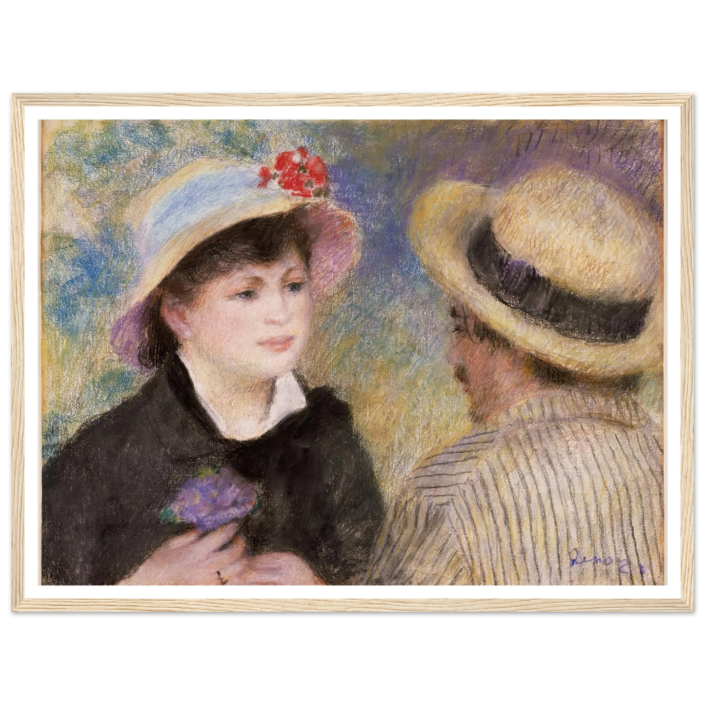 Boating Couple (said to be Aline Charigot and Renoir) (1881) Art Print | Pierre Auguste Renoir-Quipham Collections
