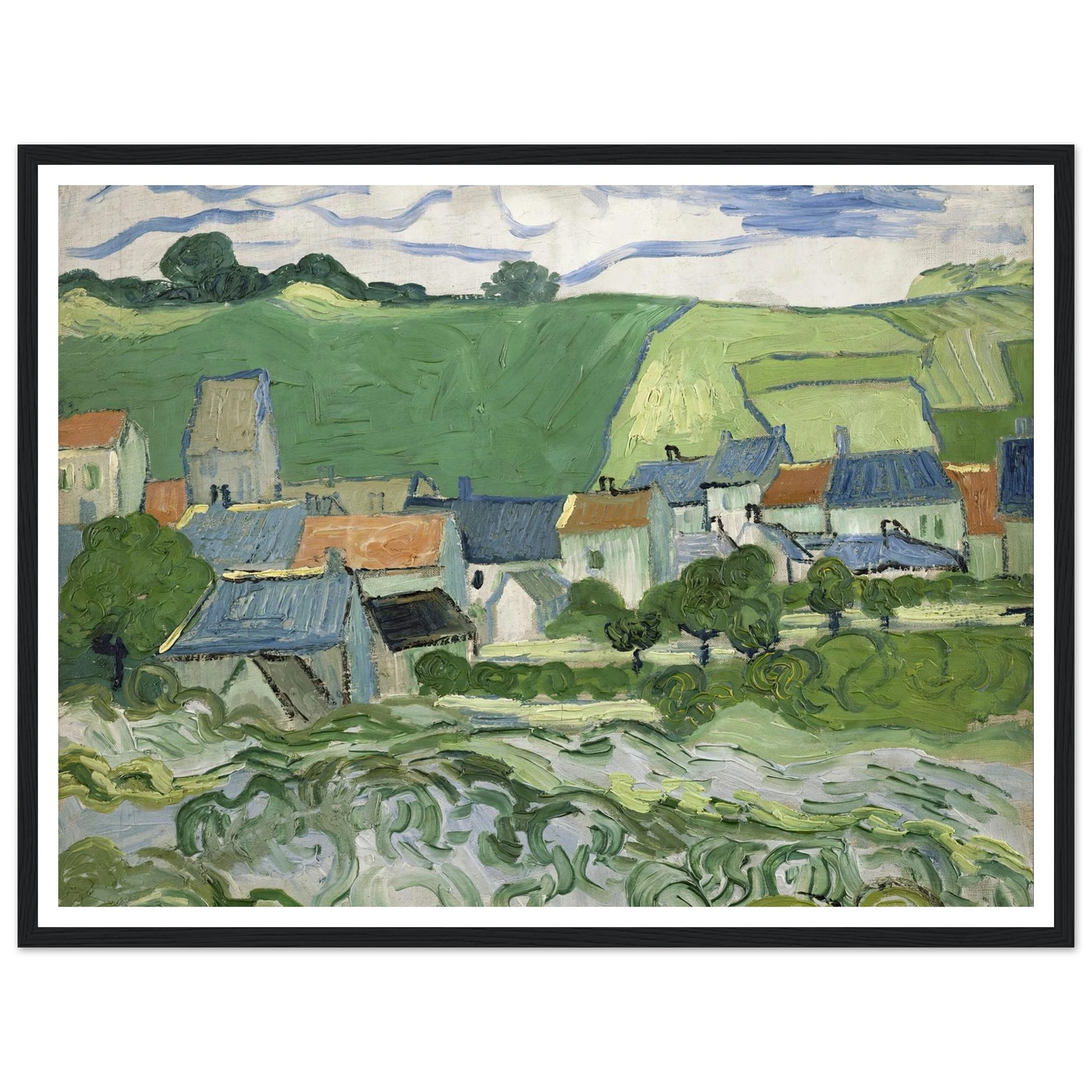 View of Auvers (1890) Art Print | Vincent van Gogh-Quipham Collections