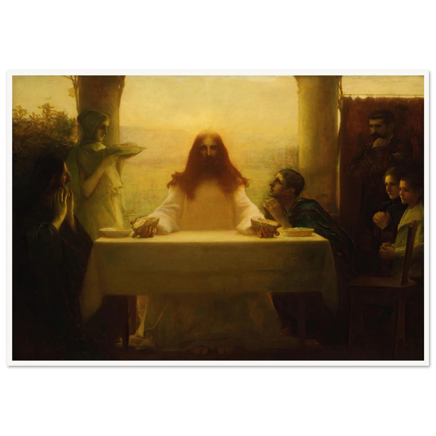 Christ and the Pilgrims at Emmaus (1898) Art Print | Pascal Adolphe Jean Dagnan Bouveret-Quipham Collections