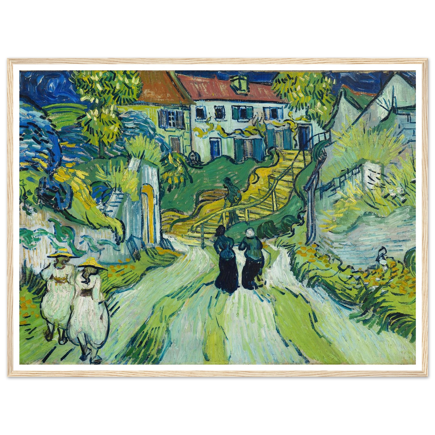 Stairway at Auvers (1890) Art Print | Vincent van Gogh-Quipham Collections