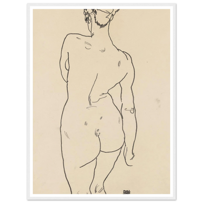 Weiblicher Rückenakt (1998) Art Print | Egon Schiele-Quipham Collections