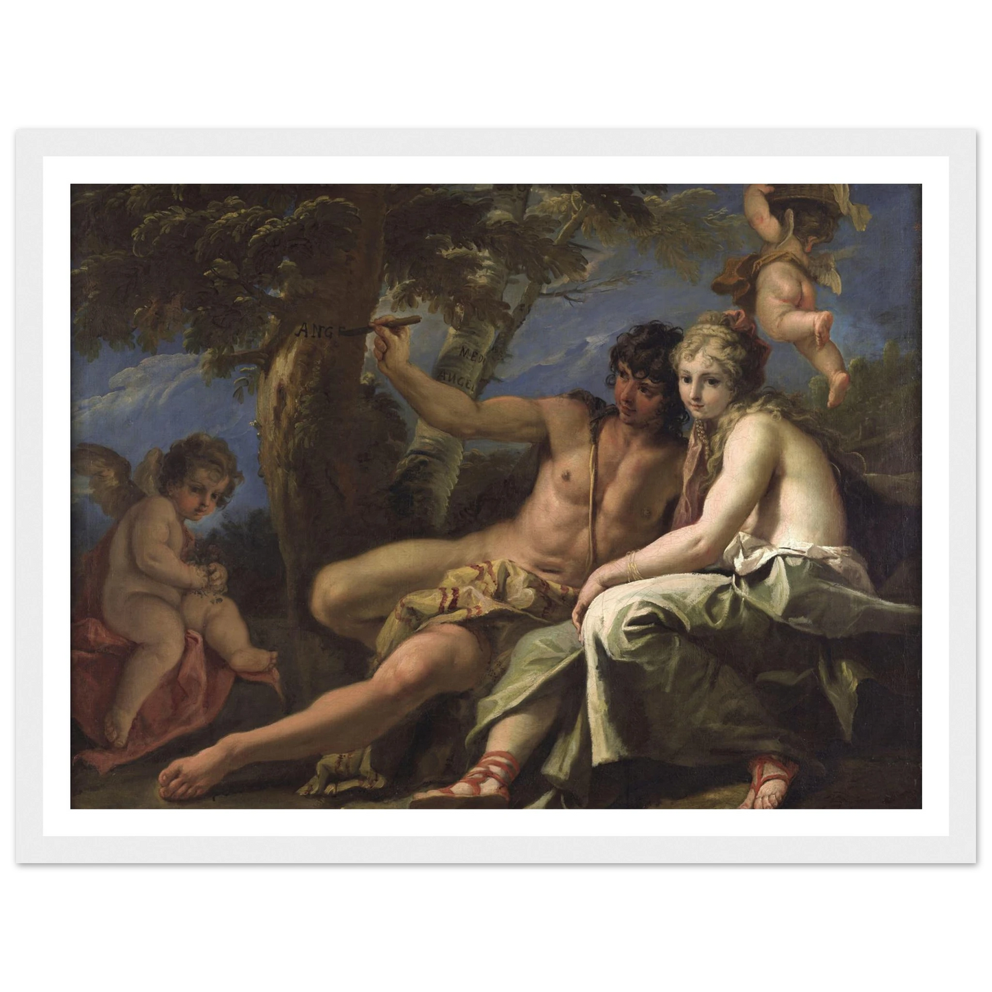 Angelica and Medoro (circa 1716) Art Print | Sebastiano Ricci-Quipham Collections