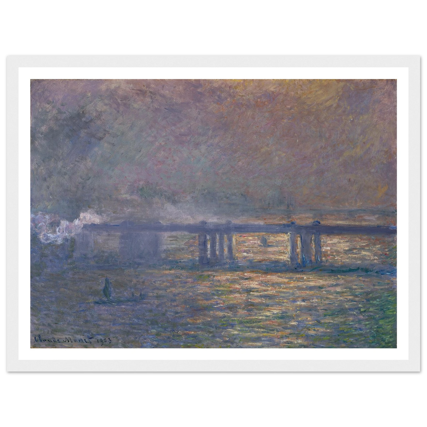 Charing Cross Bridge (1903) Art Print | Claude Monet-Quipham Collections