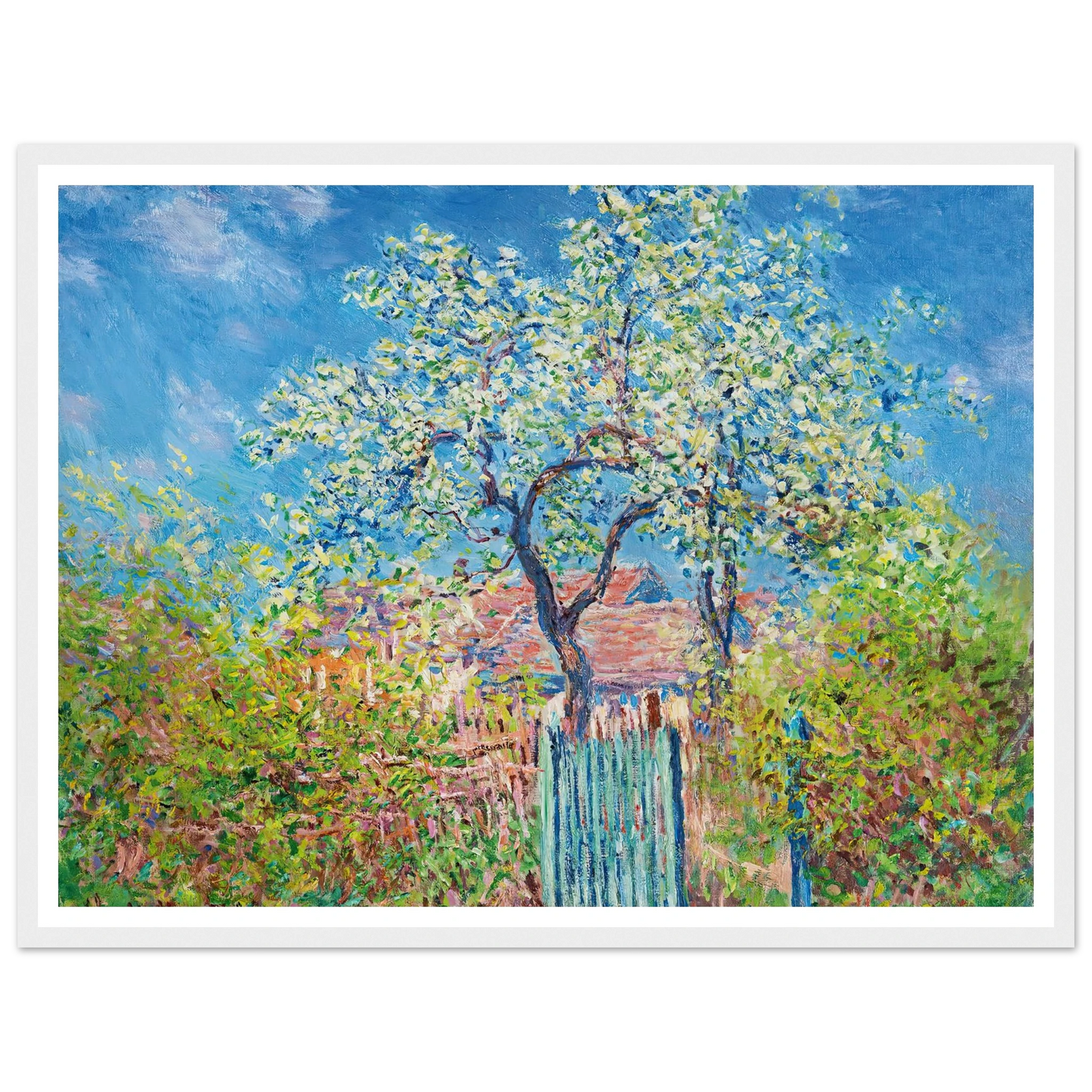 Poirier En Fleurs (1885) Art Print | Claude Monet-Quipham Collections