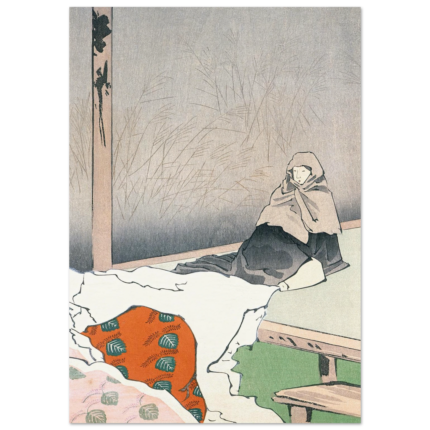 The Dancer Hotoke Gozen at Giōji (1897) Art Print | Kobayashi Kiyochika-Quipham Collections