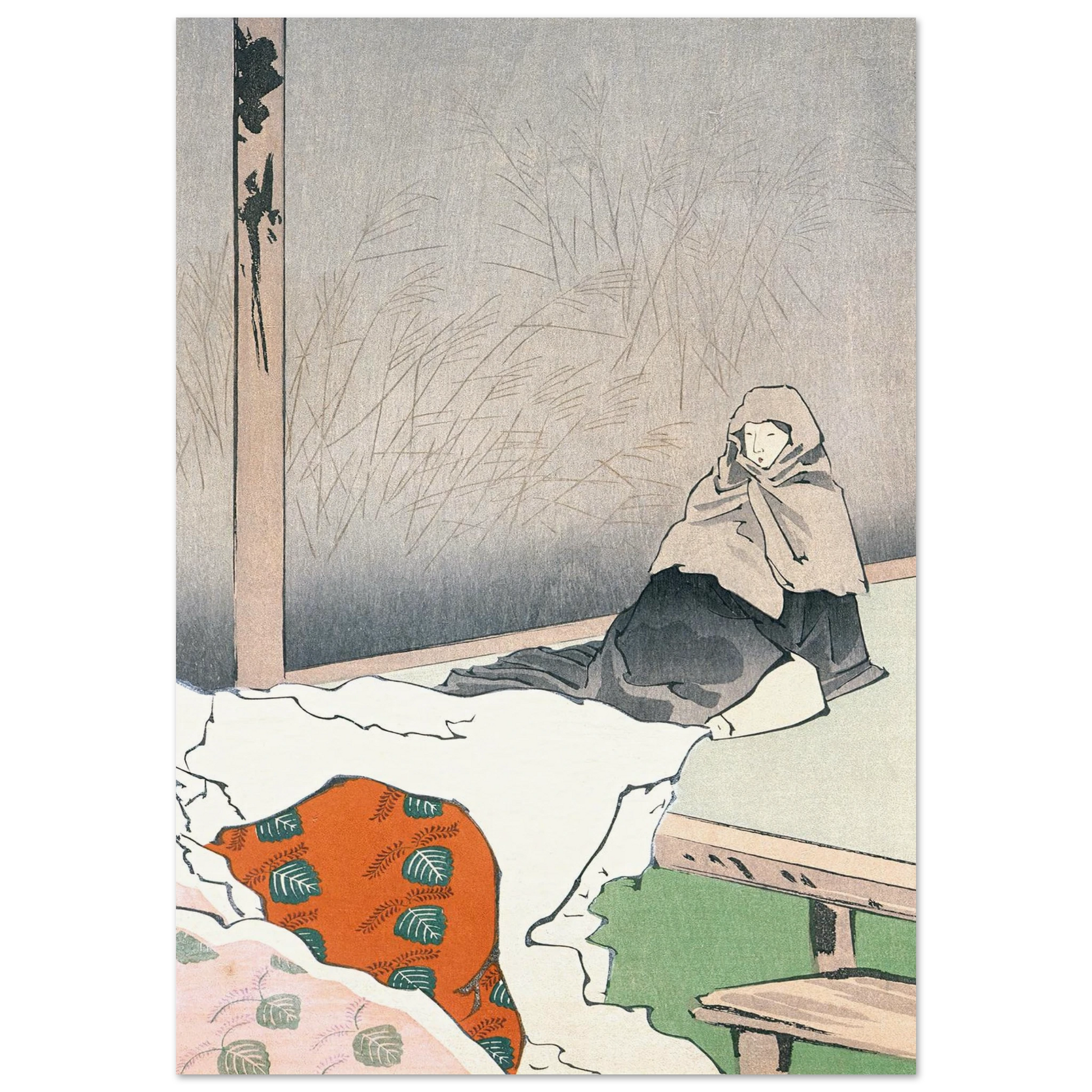 The Dancer Hotoke Gozen at Giōji (1897) Art Print | Kobayashi Kiyochika-Quipham Collections