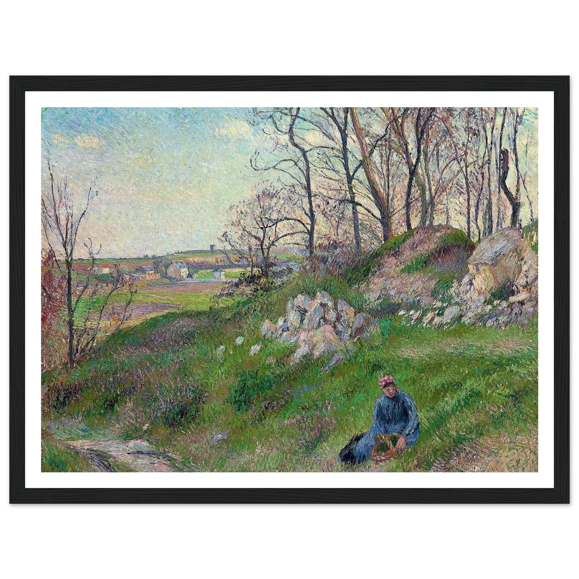 Les carrières du Chou, Pontoise (1882) Art Print | Camille Pissarro-Quipham Collections
