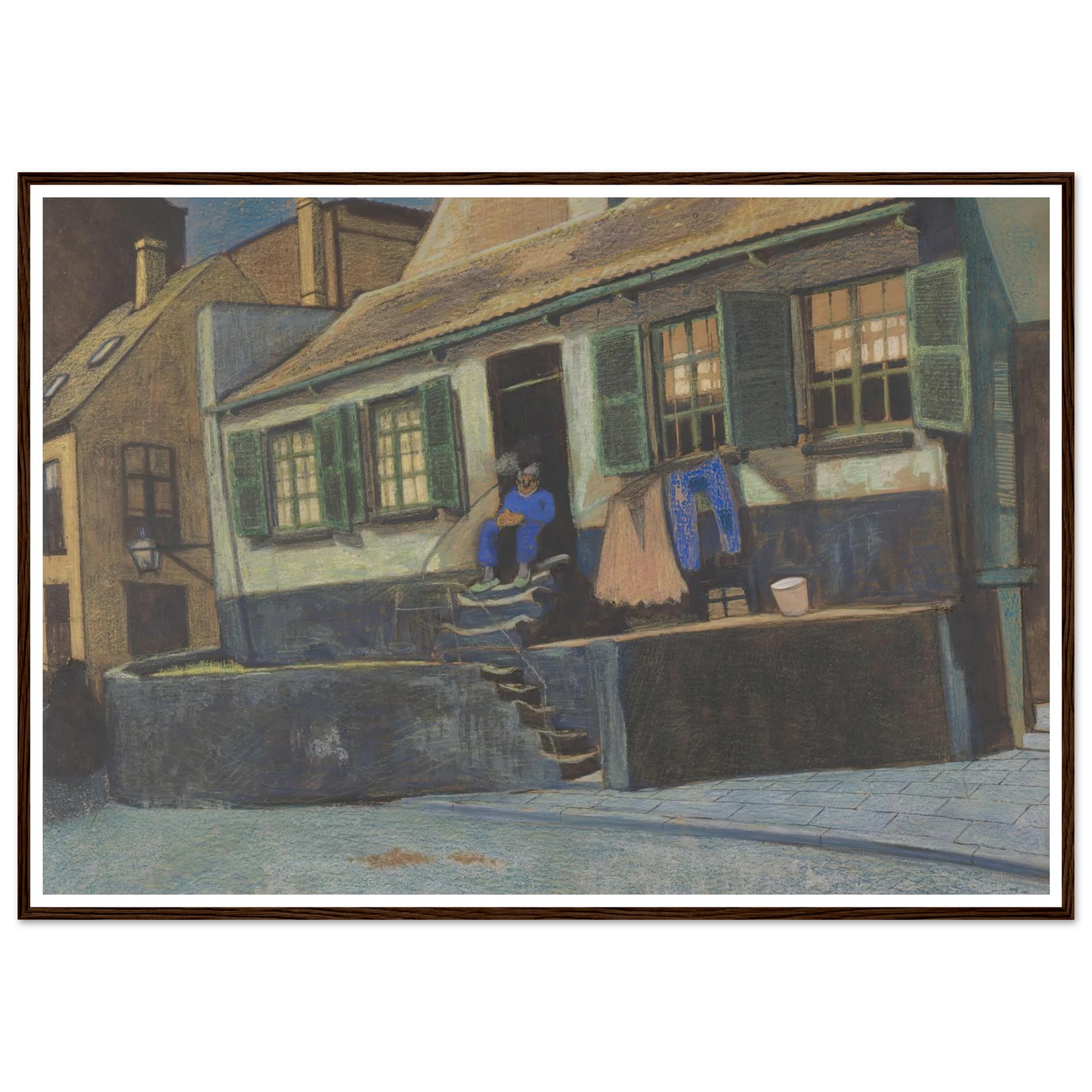 Het huis genaamd ‘De Preekstoel’ te Oostende (1911) Art Print | Leon Spilliaert-Quipham Collections