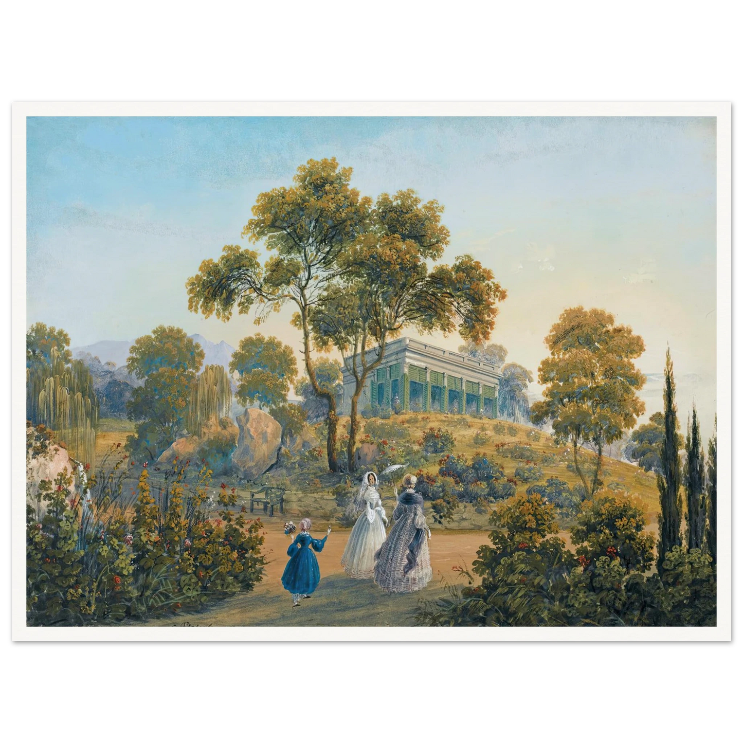 Seven Views Of Miskhor In The Crimea I (1841-1842) Art Print | Carlo Bossoli-Quipham Collections