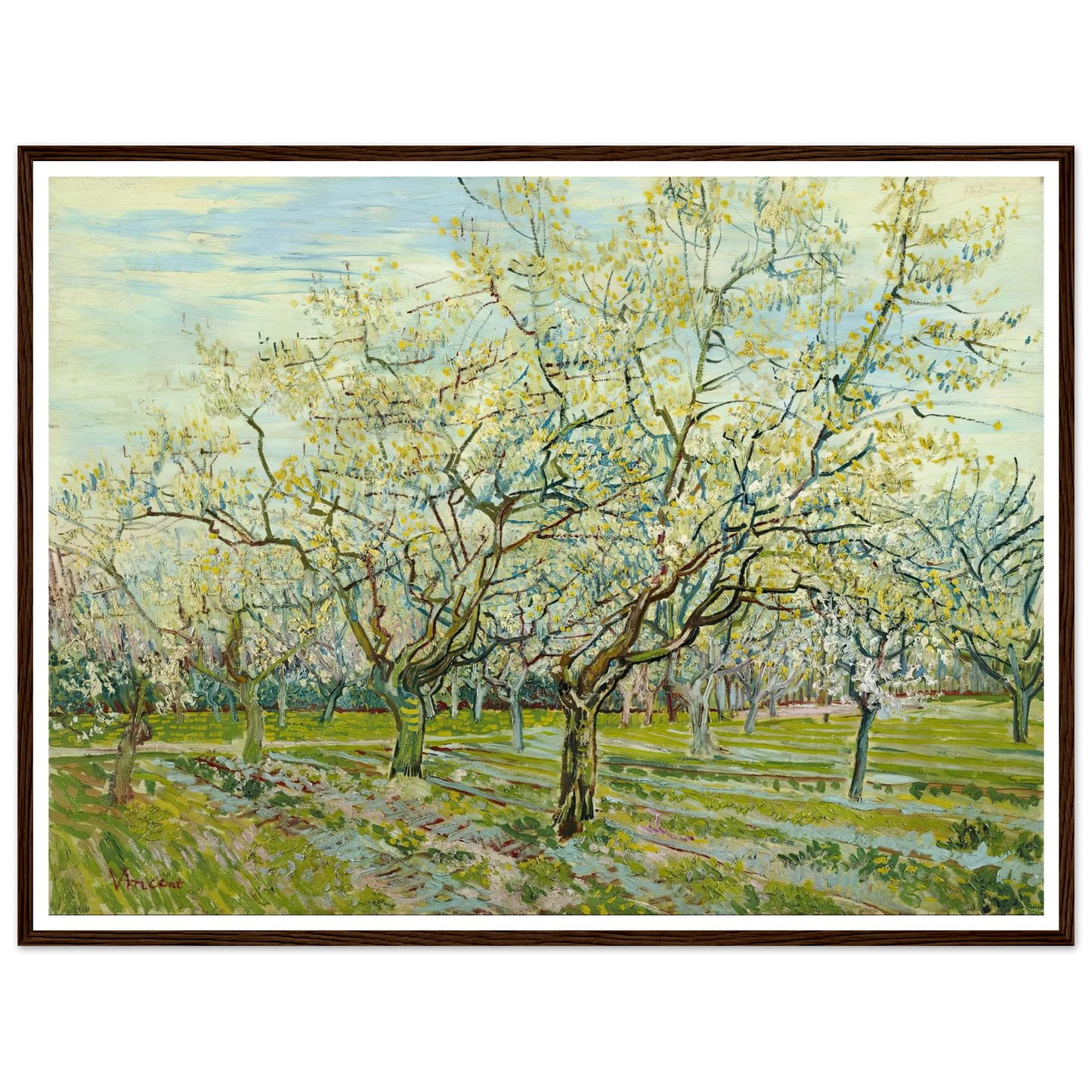 The white orchard (1888) Art Print | Vincent van Gogh-Quipham Collections