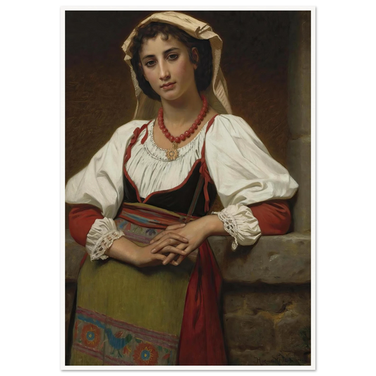 The Neapolitan Girl (1876) Art Print | Hugues Merle-Quipham Collections