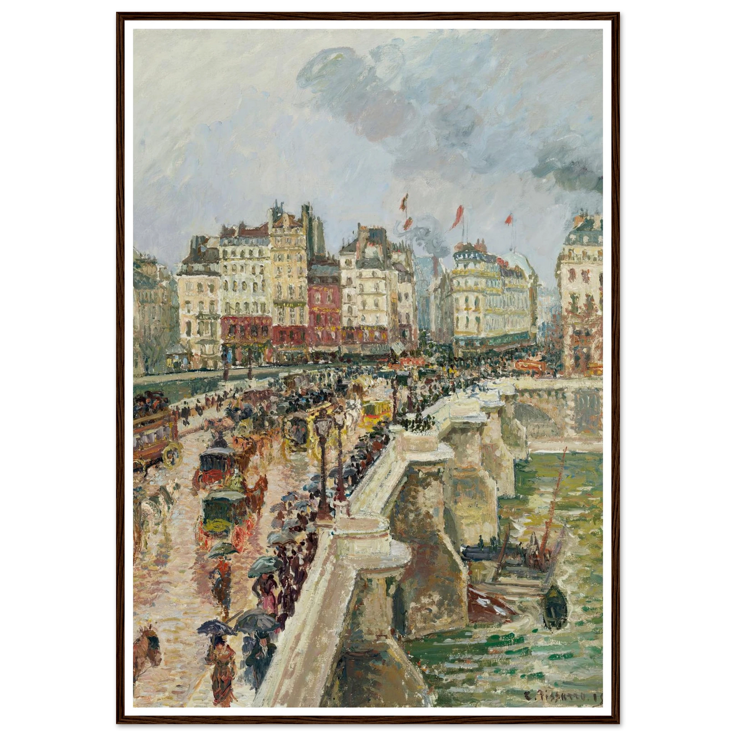 Le Pont-Neuf, après-midi de pluie (1901) Art Print | Camille Pissarro-Quipham Collections