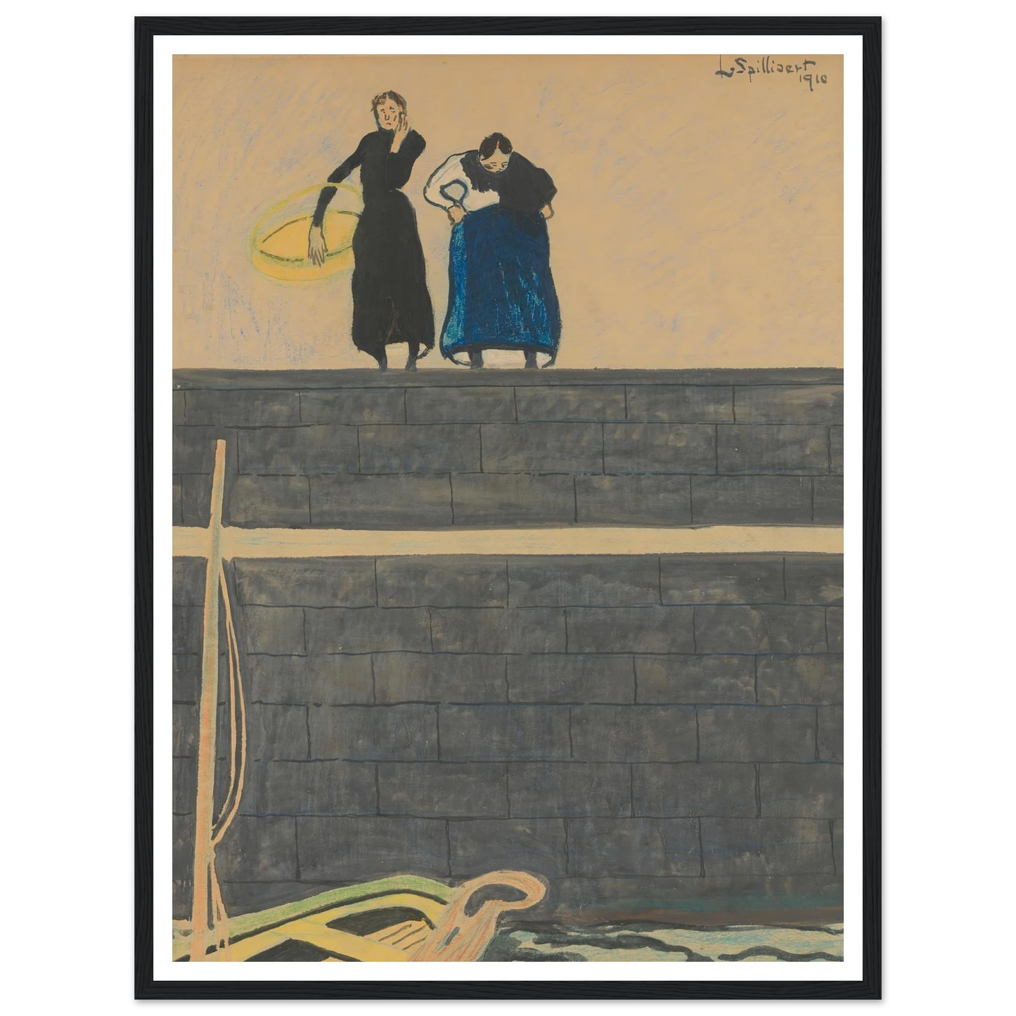 Vissersvrouwen op de kaai (1910) Art Print | Leon Spilliaert-Quipham Collections