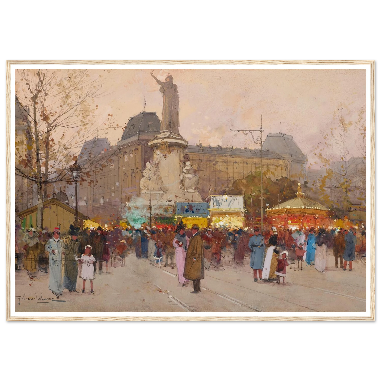 La Place du Republic, Paris Art Print | Eugene Galien Laloue-Quipham Collections