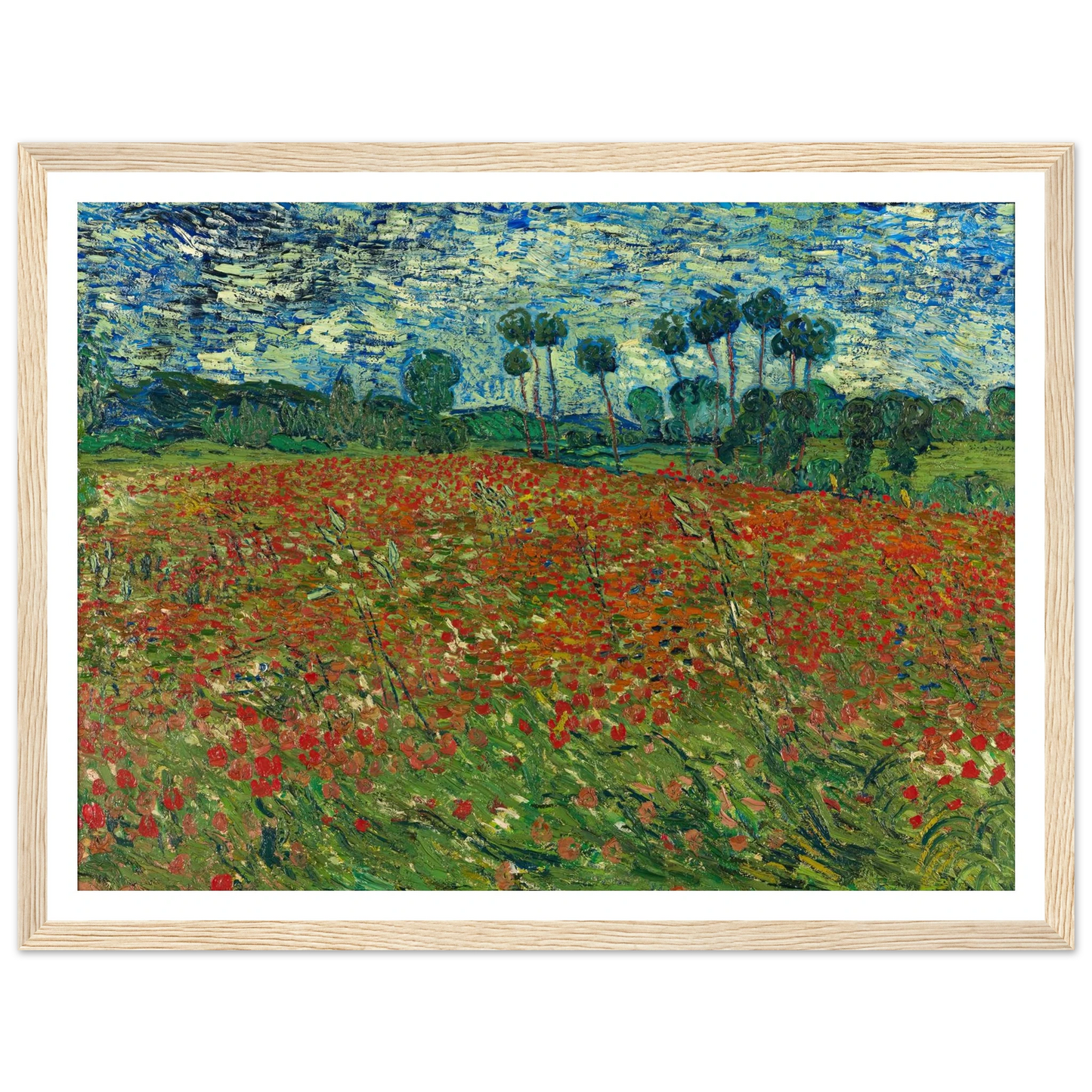 Poppy field Art Print | Vincent van Gogh-Quipham Collections