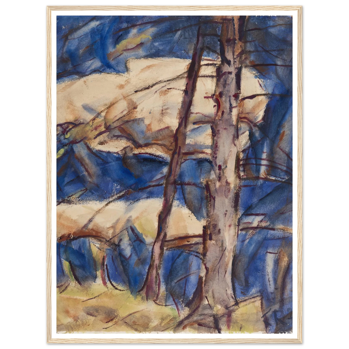 Bare Conifers (1921) Art Print | Christian Rohlfs-Quipham Collections