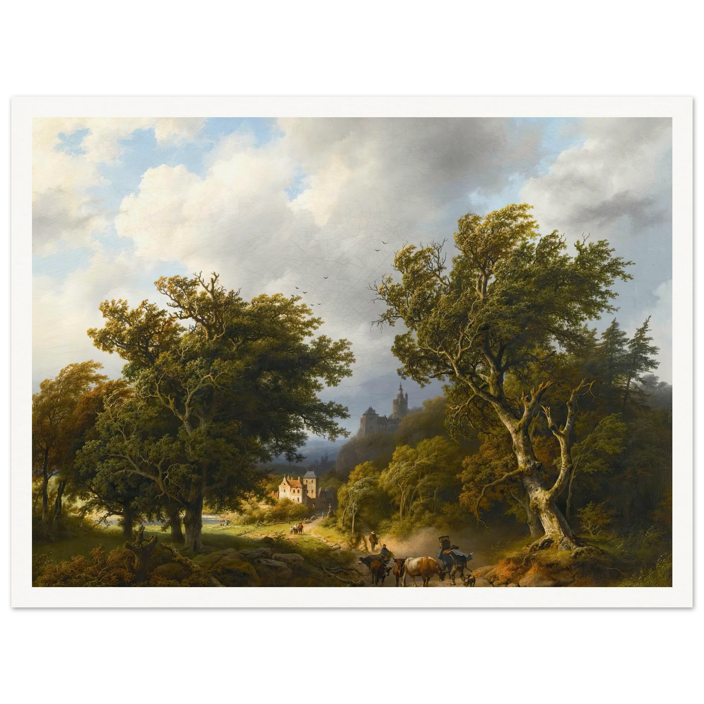 The gust of wind (1855) Art Print | Barend Cornelis Koekkoek-Quipham Collections