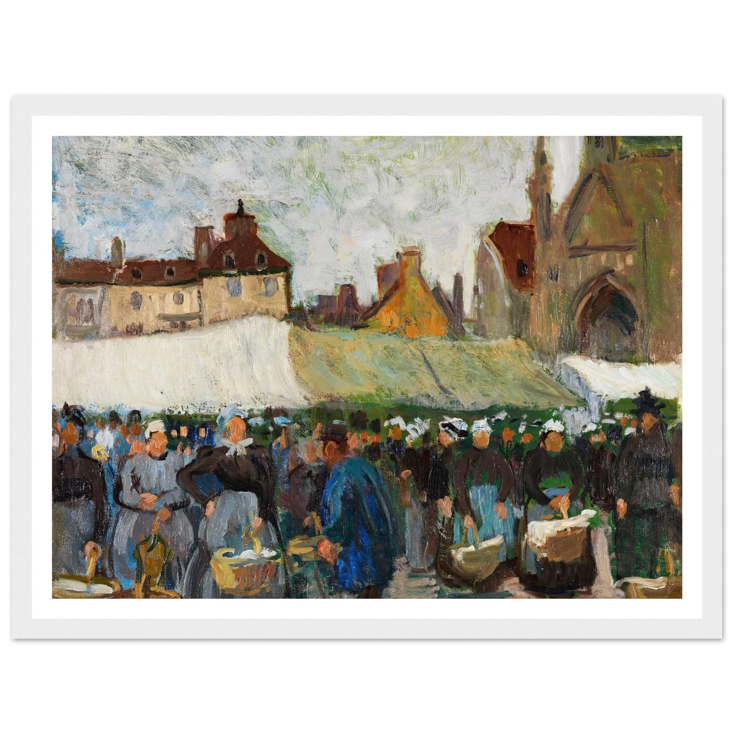 Marché à Falaise (Markt in Falaise) (1905) Art Print | Raoul Dufy-Quipham Collections