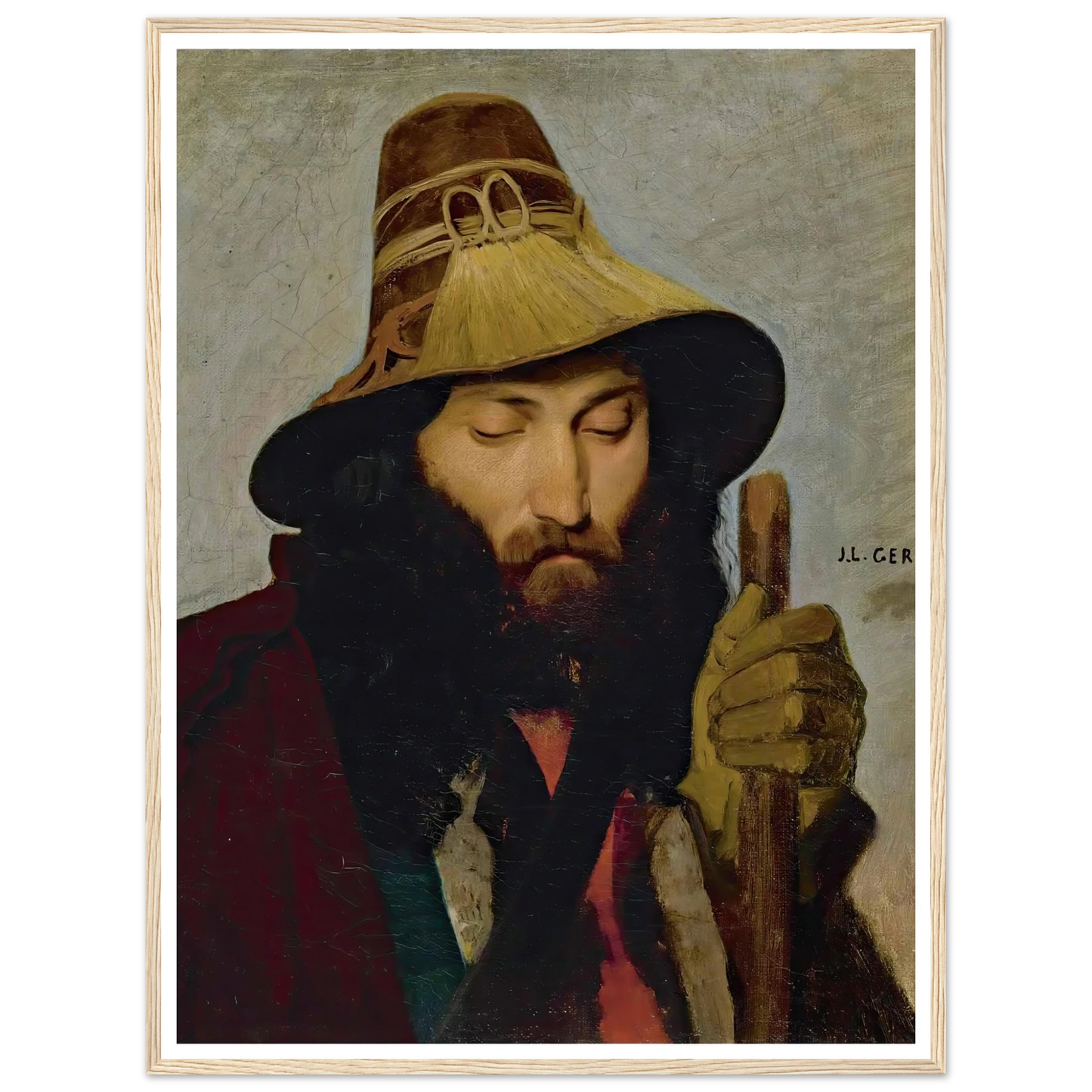 Portrait Of An Italian Man Art Print | Jean Leon Gerome-Quipham Collections