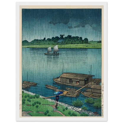 Samidare (Arakawa) (Early summer rain at Arakawa) (1932) Art Print | Kawase Hasui-Quipham Collections